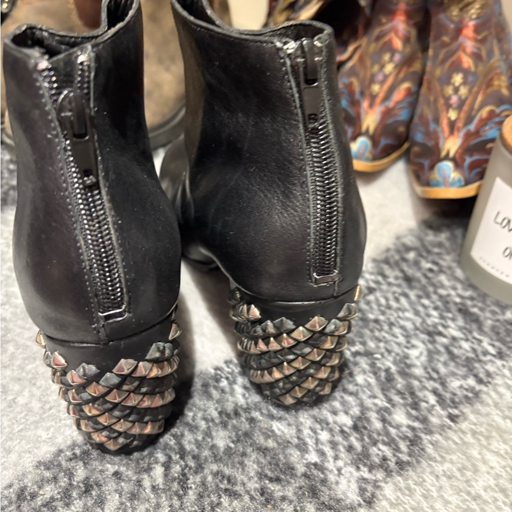 Studded Black Ankle Boots